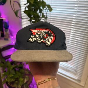 Vintage 90s APEX ONE VARSITY Cayler & Sons "Too Fast" black and grey snapback